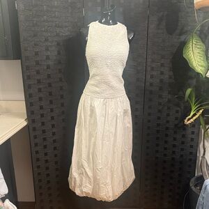 Zara White Dress Sz M NWT